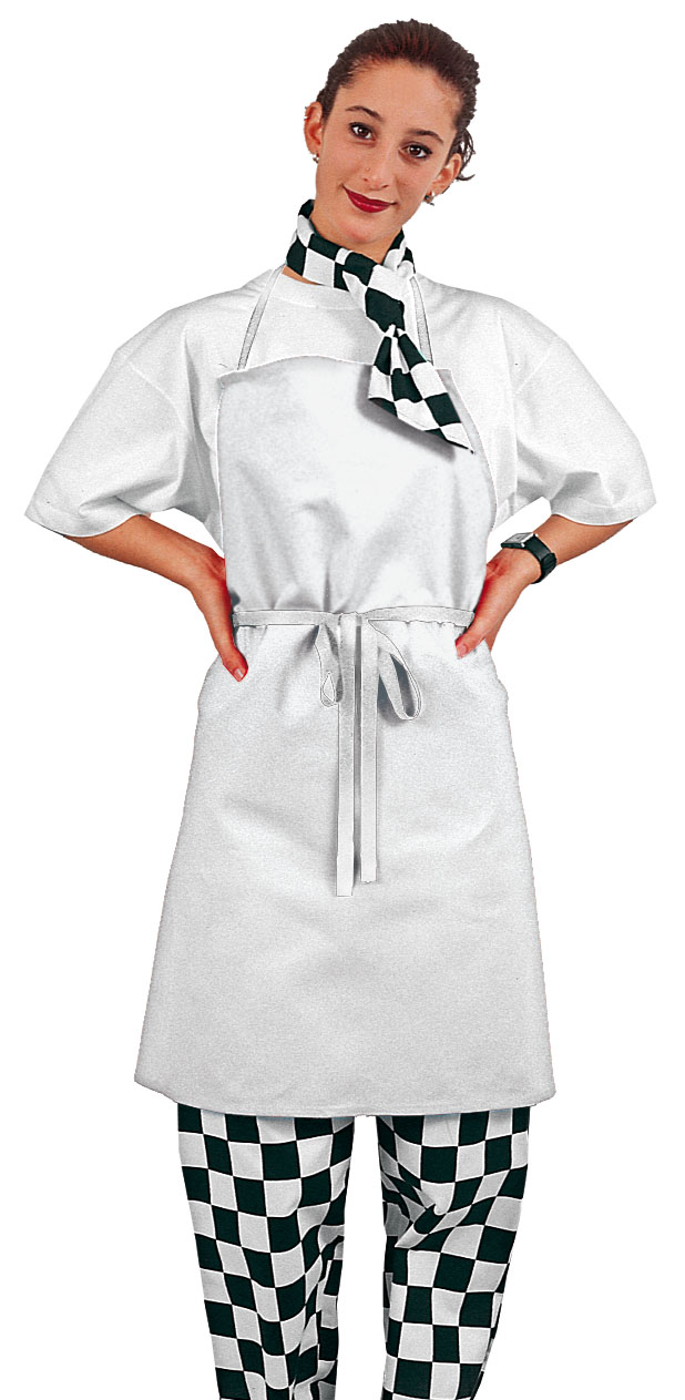Kochschürzen weiss mit Latz